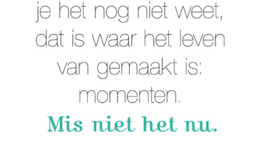 Mis niet het nu