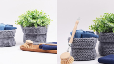 Vierkantje mandjes breien