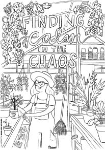 Kleurplaat Marloes de Vries - tuinieren Finding calm in the chaos