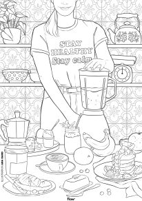 Kleurplaat - Ana Hard - Flow Magazine smoothie
