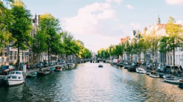 beeld van een van de rustige plekken in Amsterdam