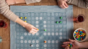 bordspel op theedoeken