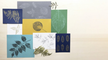 monoprint van bladeren