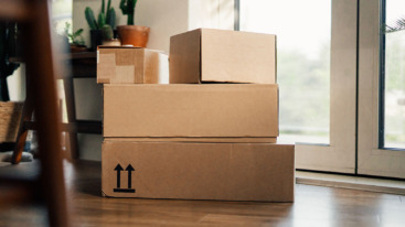 Packages waiting on the doorstep