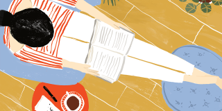 meisje doet het rustig aan