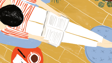 meisje doet het rustig aan