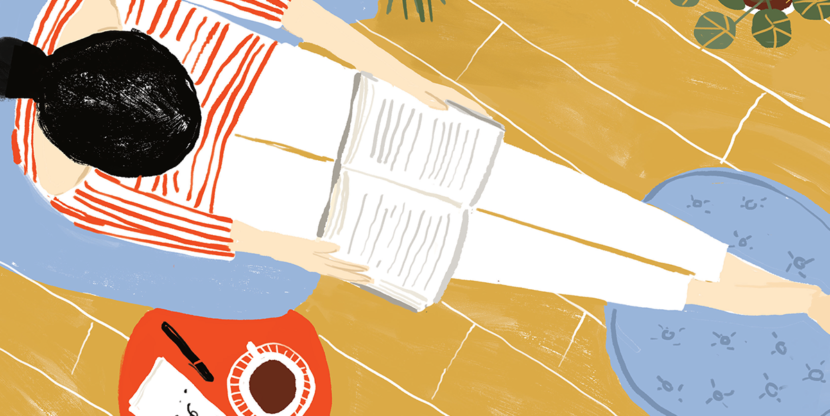 meisje doet het rustig aan