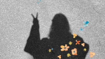 schaduw van een meisje