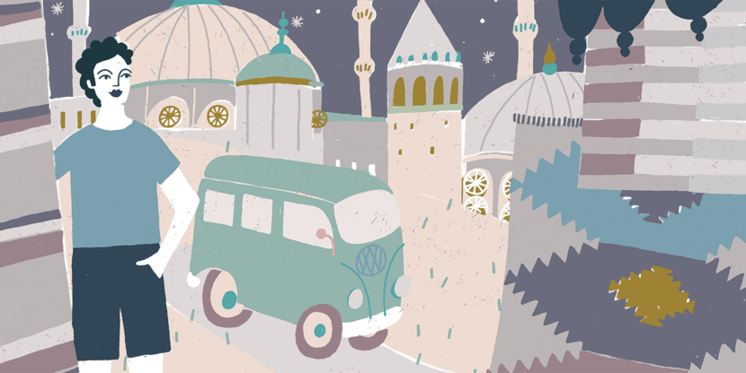 Bernice met vw busje Claire van Heukelom