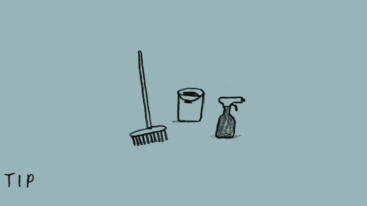 illustratie van schoonmaakmiddelen voor het huis