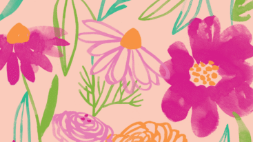 illustratie van vrolijke bloemen