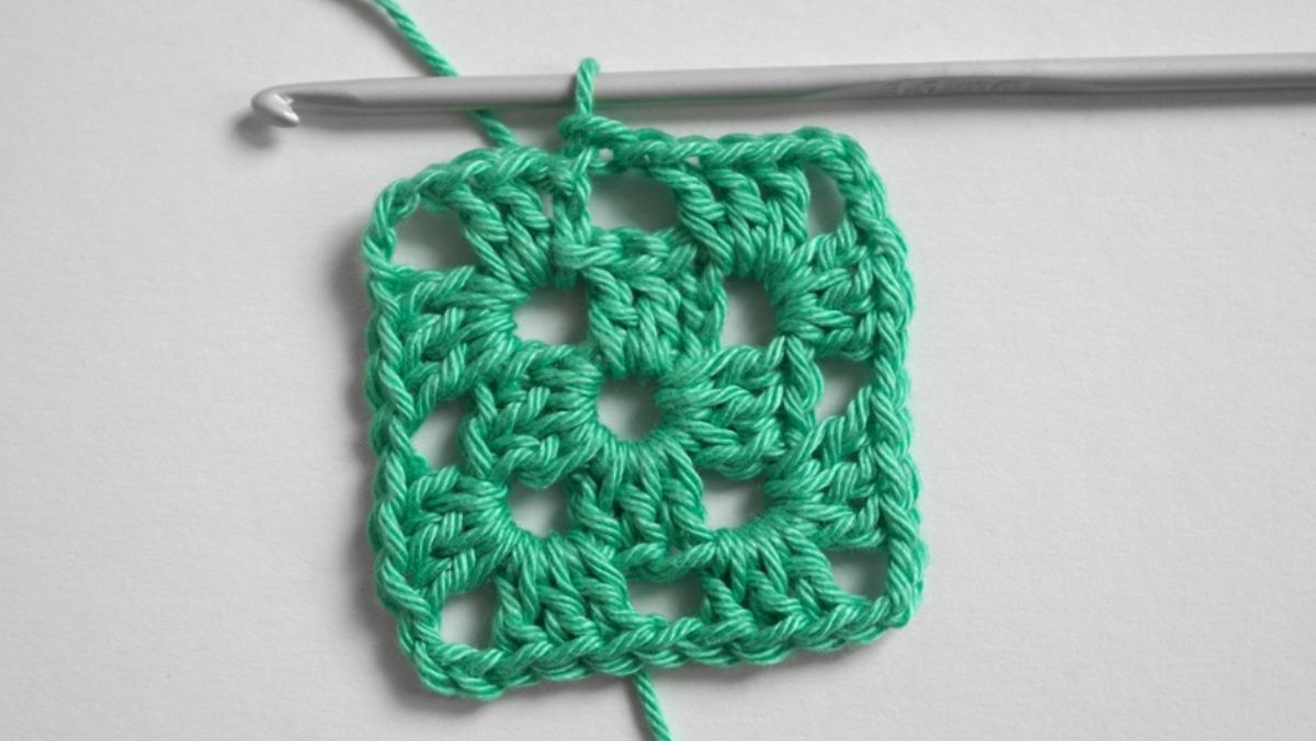 stap 11 van de granny square