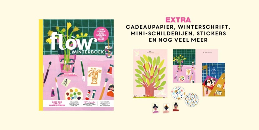 Tips tegen een winterdip? Of zoek je een nieuwe hobby? Check het nieuwe Flow Winterboek met DIY’s, verhalen en paper goodies