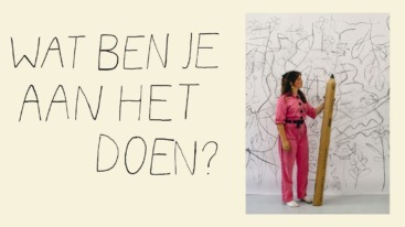 martijntje met een groot potlood