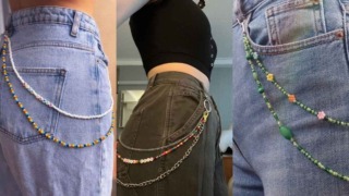 voorbeelden van een DIY jeans chain/ketting