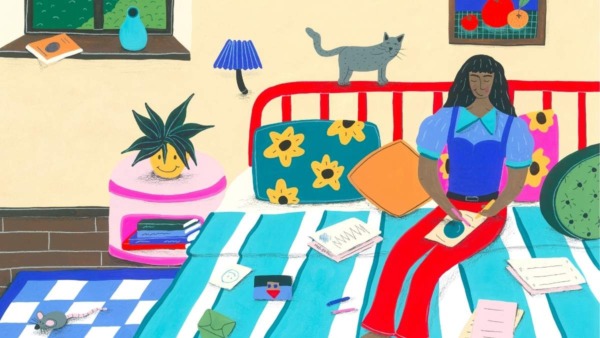 Vrouw leeft langzaam en reflecteert op wat voor haar belangrijk is