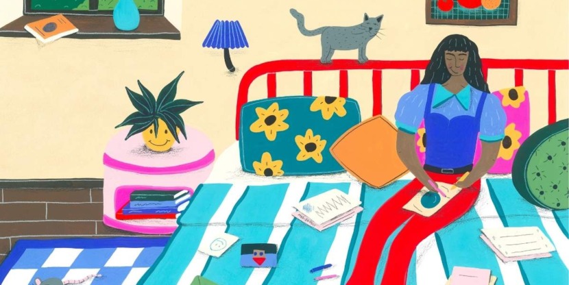 Vrouw leeft langzaam en reflecteert op wat voor haar belangrijk is