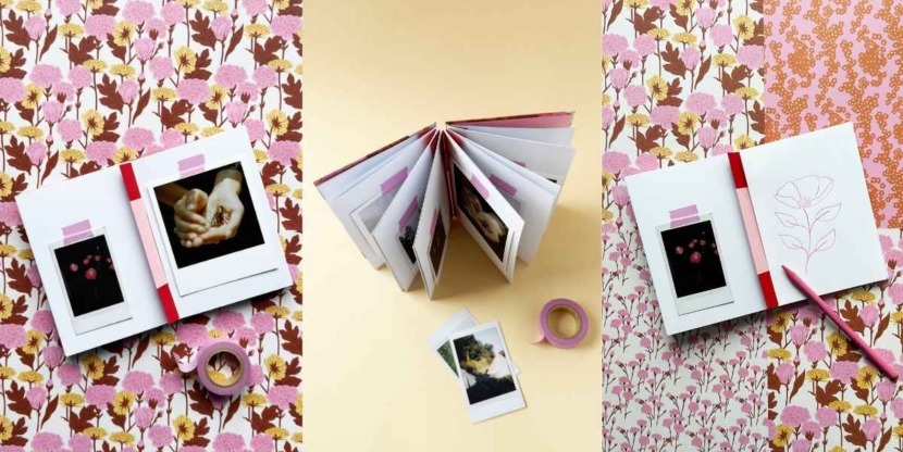 diy kaartenboekje met harmonica-rug