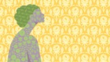 Illustratie van Maritza Lisa van een vrouw met een gele achtergrond